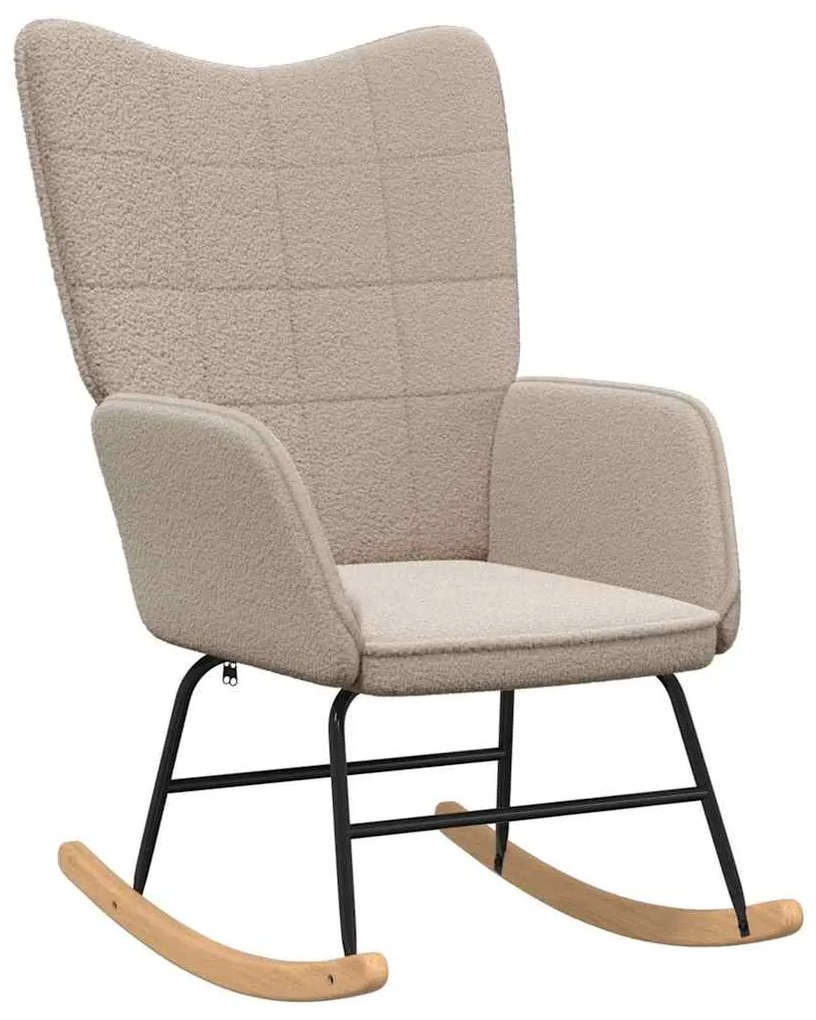 Cadeira Relaxante vidaXL Cinza Claro em Tecido Tipo Lã