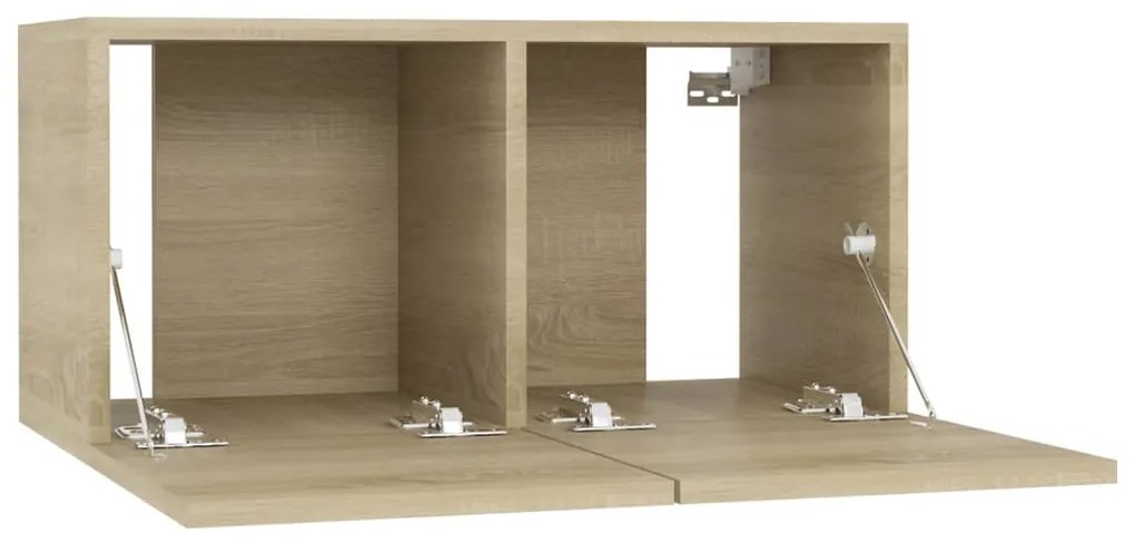 Móveis de TV para parede 3 pcs 60x30x30 cm carvalho sonoma