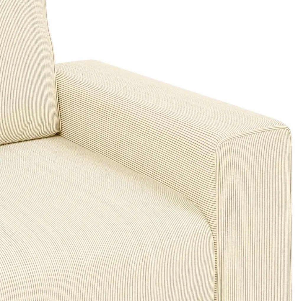 Poltrona 60 cm tecido corduroy creme