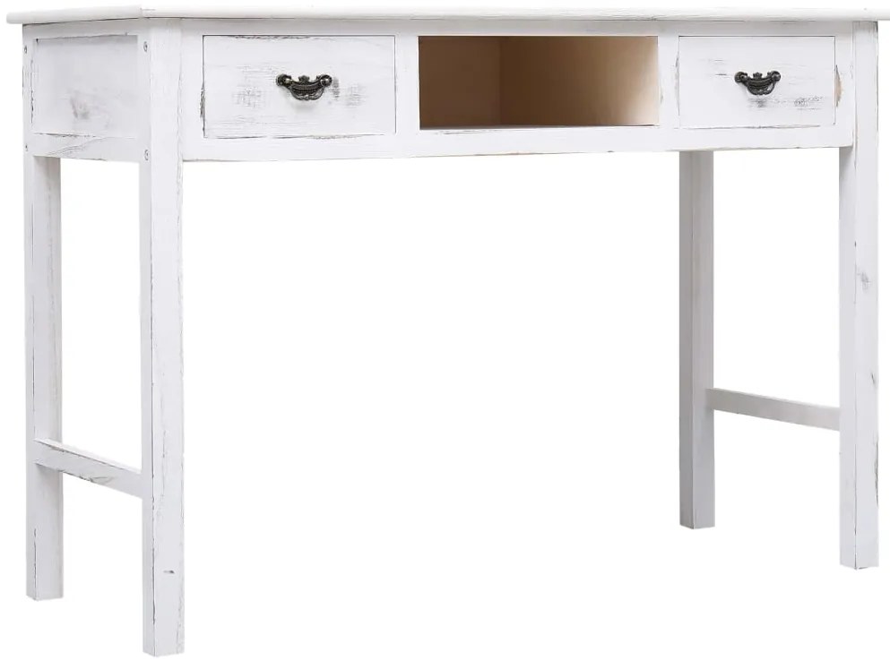 Mesa consola 110x45x76 cm madeira branco antigo