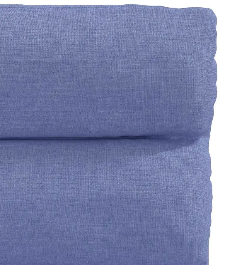 Cadeiras de jantar 2 pcs Jeans Tecido Azul