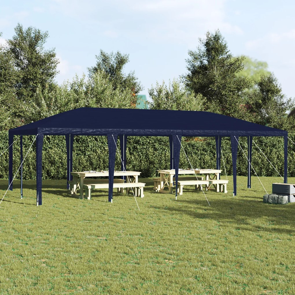 vidaXL Tenda de Festa Azul 8x4 m PE