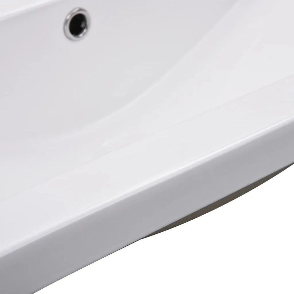 Lavatório embutido 91x39,5x18,5 cm cerâmica branco