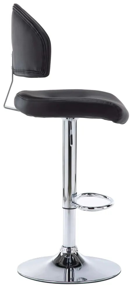 Bancos de bar 2 pcs couro artificial preto