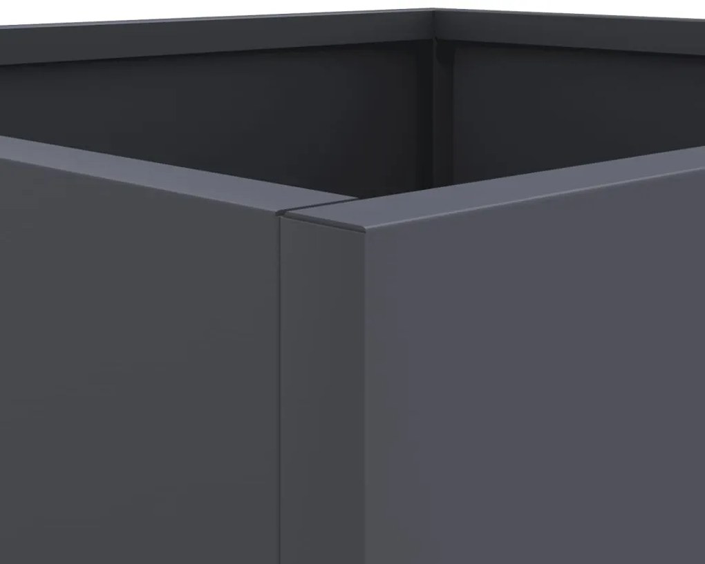 Vasos/floreiras 2 pcs 42x40x39 cm aço antracite