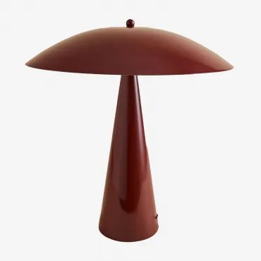 Candeeiro De Mesa Em Ferro Irune Vinho Tinto - Sklum