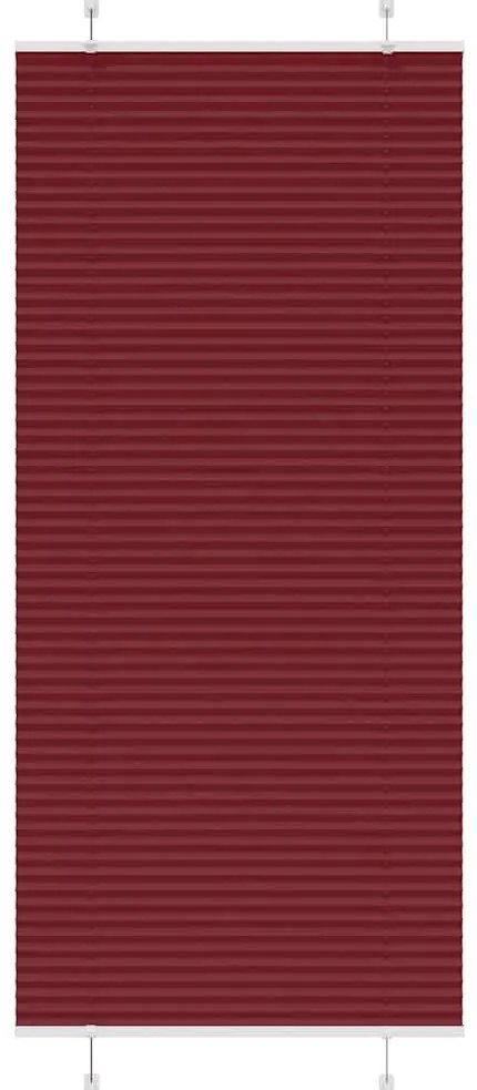 Plissado Cego Bordéus Vermelho 90x200 cm Largura Tecido