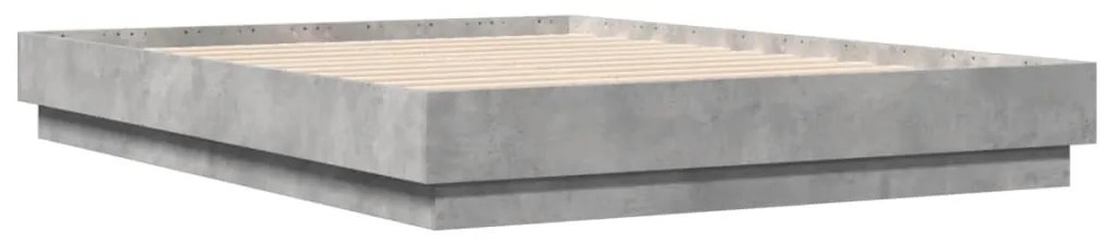 Estrutura de cama 140x190 cm derivados de madeira cinza cimento