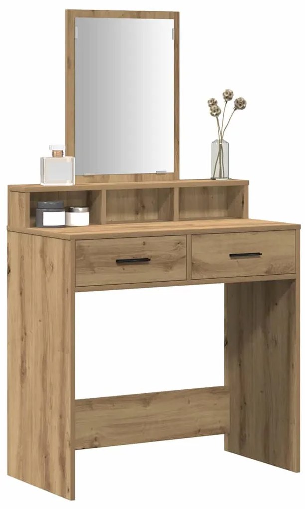 Tocador vidaXL com Gavetas Carvalho Artisan 79x41x140 cm