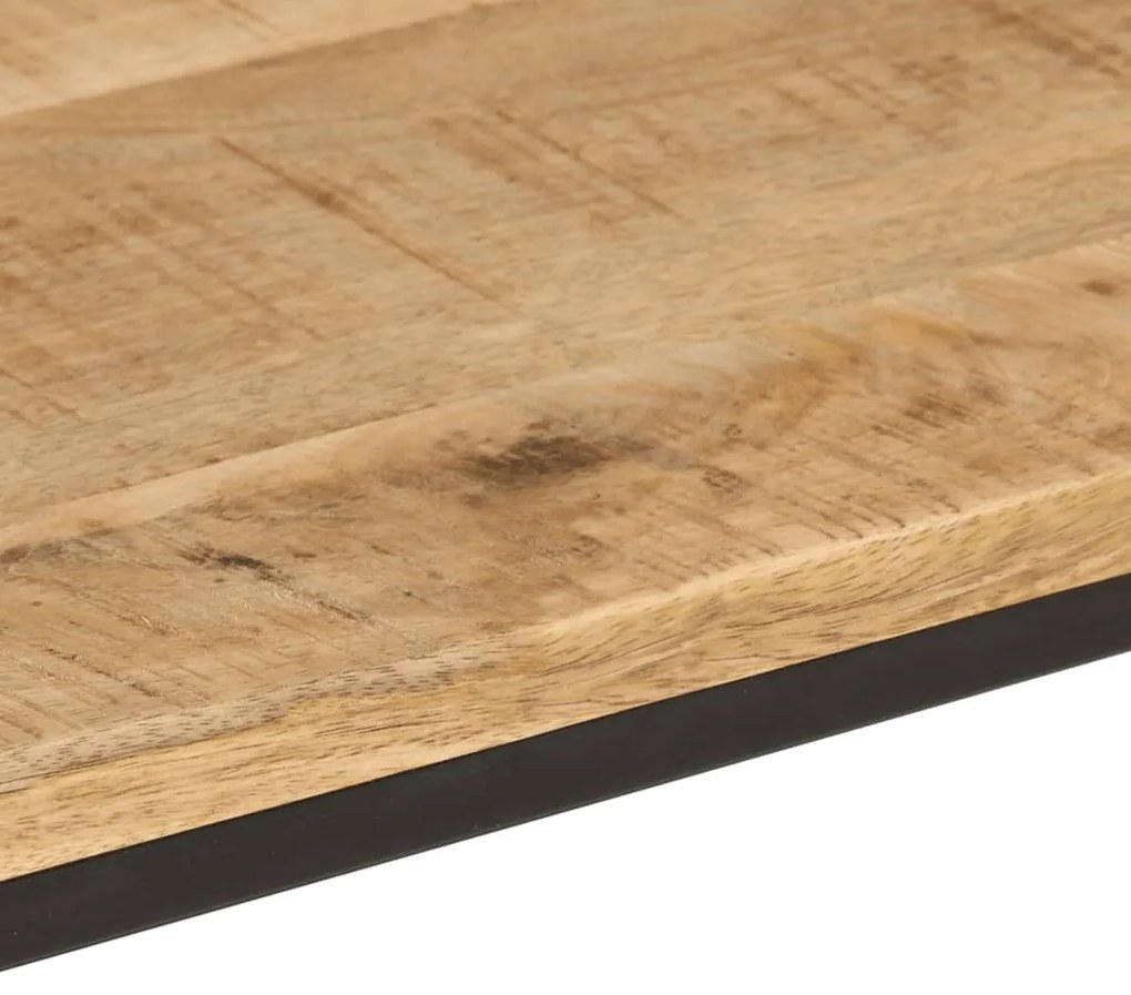 Mesa consola 90x30x75 cm madeira mangueira áspera maciça/ferro