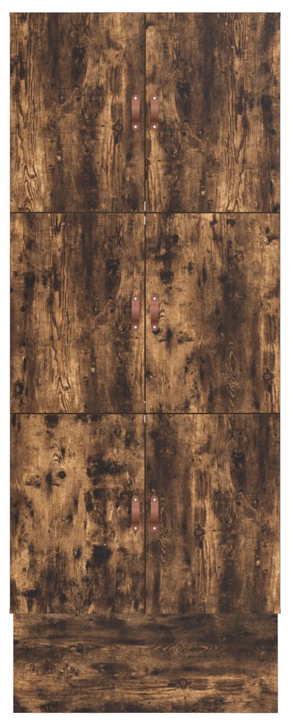 Estrado de Cama com Arrumação Carvalho Defumado 80x200 cm