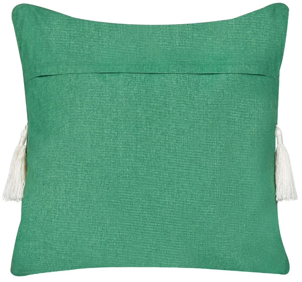Conjunto de 2 almofadas decorativas em algodão verde 45 x 45 cm ELETTARIA Beliani