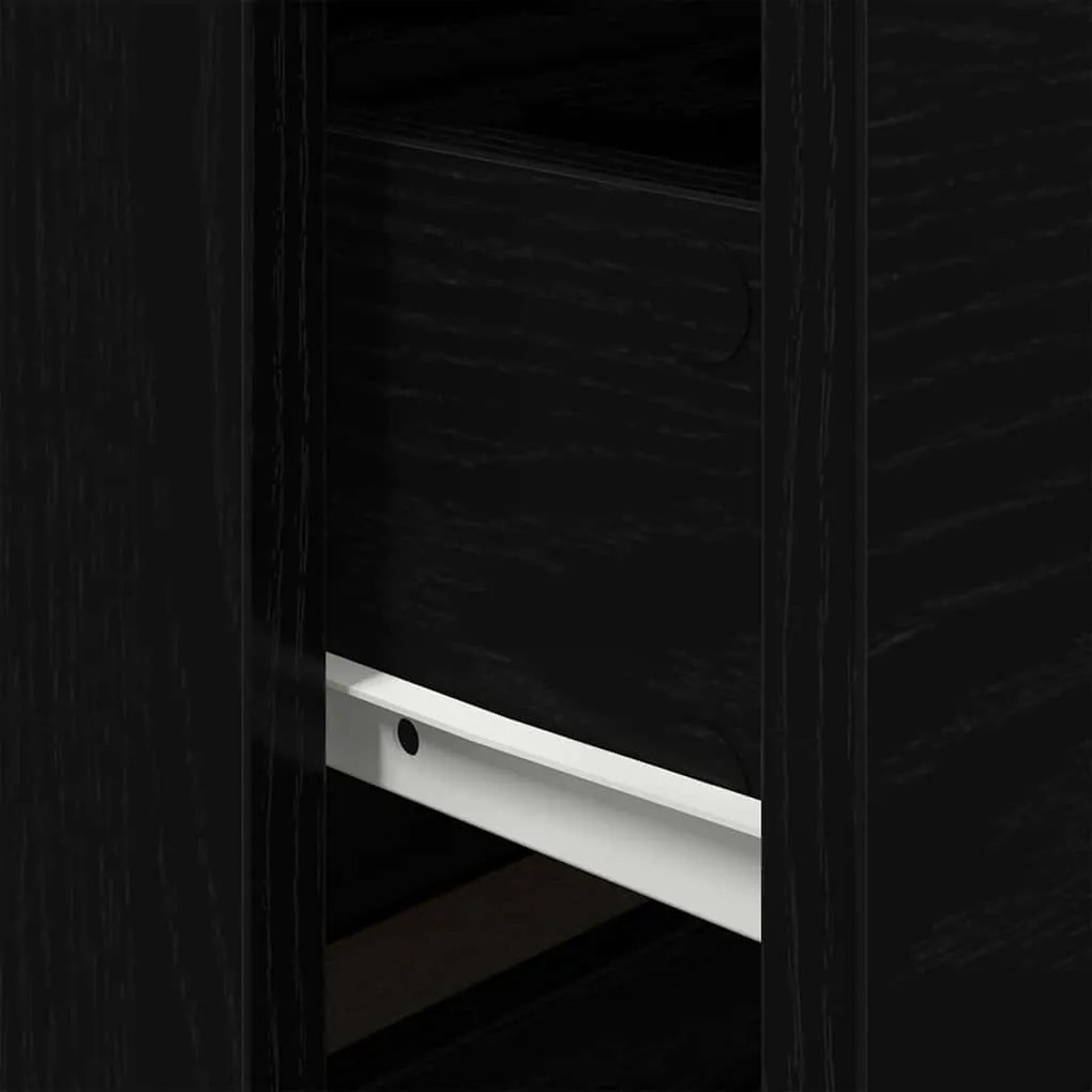 Guarda-roupa de cabeceira vidaXL com LED Montado na parede Carvalho Pr