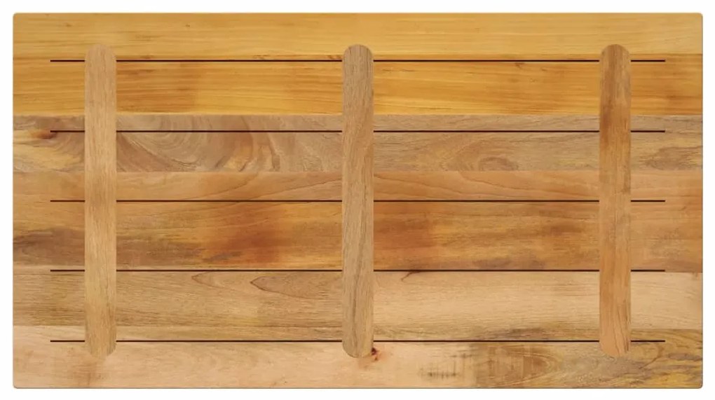 Tampo de mesa retangular 100x50x3,8 cm mangueira áspera maciça