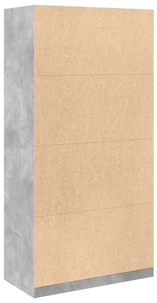 Roupeiro 100x50x200 cm derivados de madeira cinzento cimento