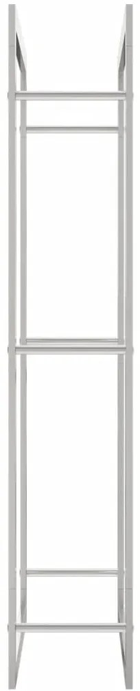 Suporte para lenha 80x28x154 cm aço inoxidável