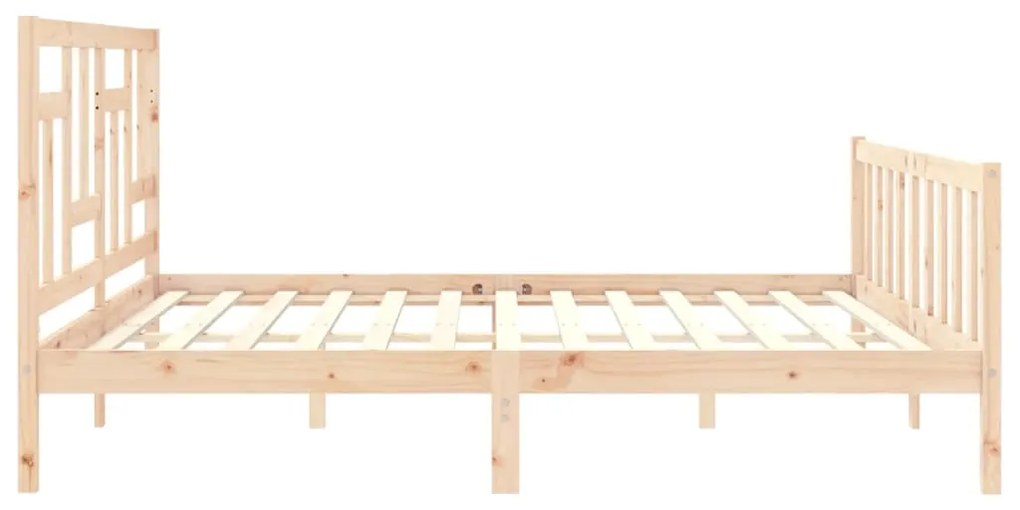 Cama sem colchão 200x200 cm madeira de pinho maciça