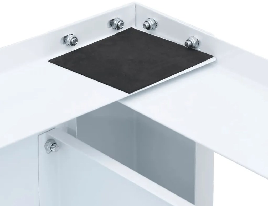 Suporte para máquina de lavar roupa duplo com gavetas branco