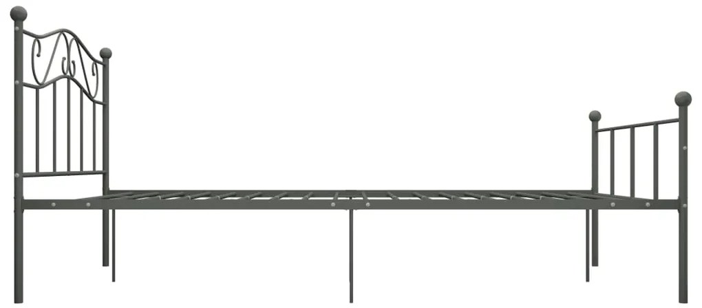 Estrutura de cama 160x200 cm metal cinzento