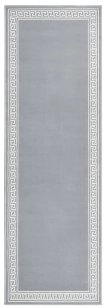vidaXL Passadeira 100x300 cm polipropileno cinzento com padrão