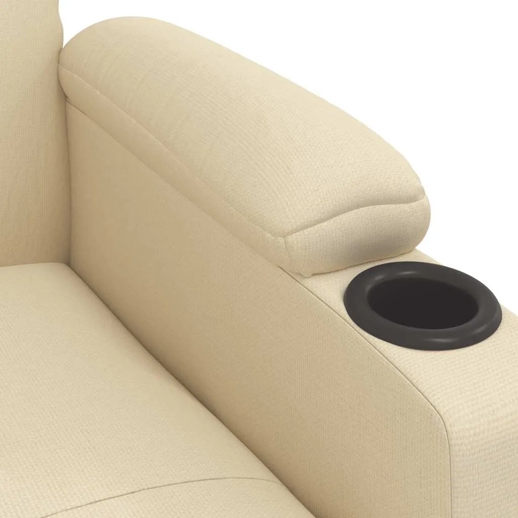 Poltrona reclinável tecido cor creme
