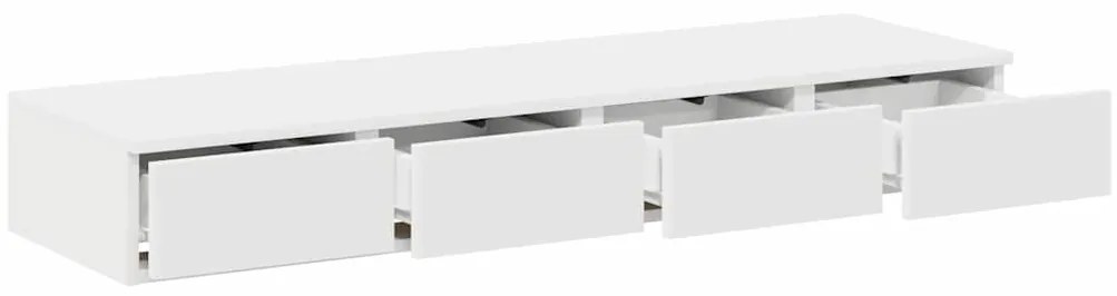 Camas com Gavetas vidaXL Brancas 120x36,5x16,5 cm Madeira Engenheirada