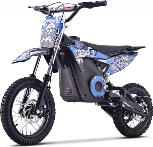 Mota Elétrica Infantil WOLF-E 1000W 36V com Bateria de Lítio, 3 Velocidades e Travões de Disco – Azul