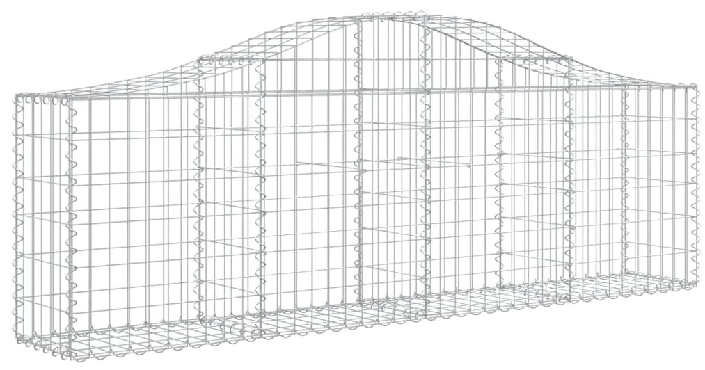 Cestos gabião arqueados 13pcs 200x30x60/80 cm ferro galvanizado