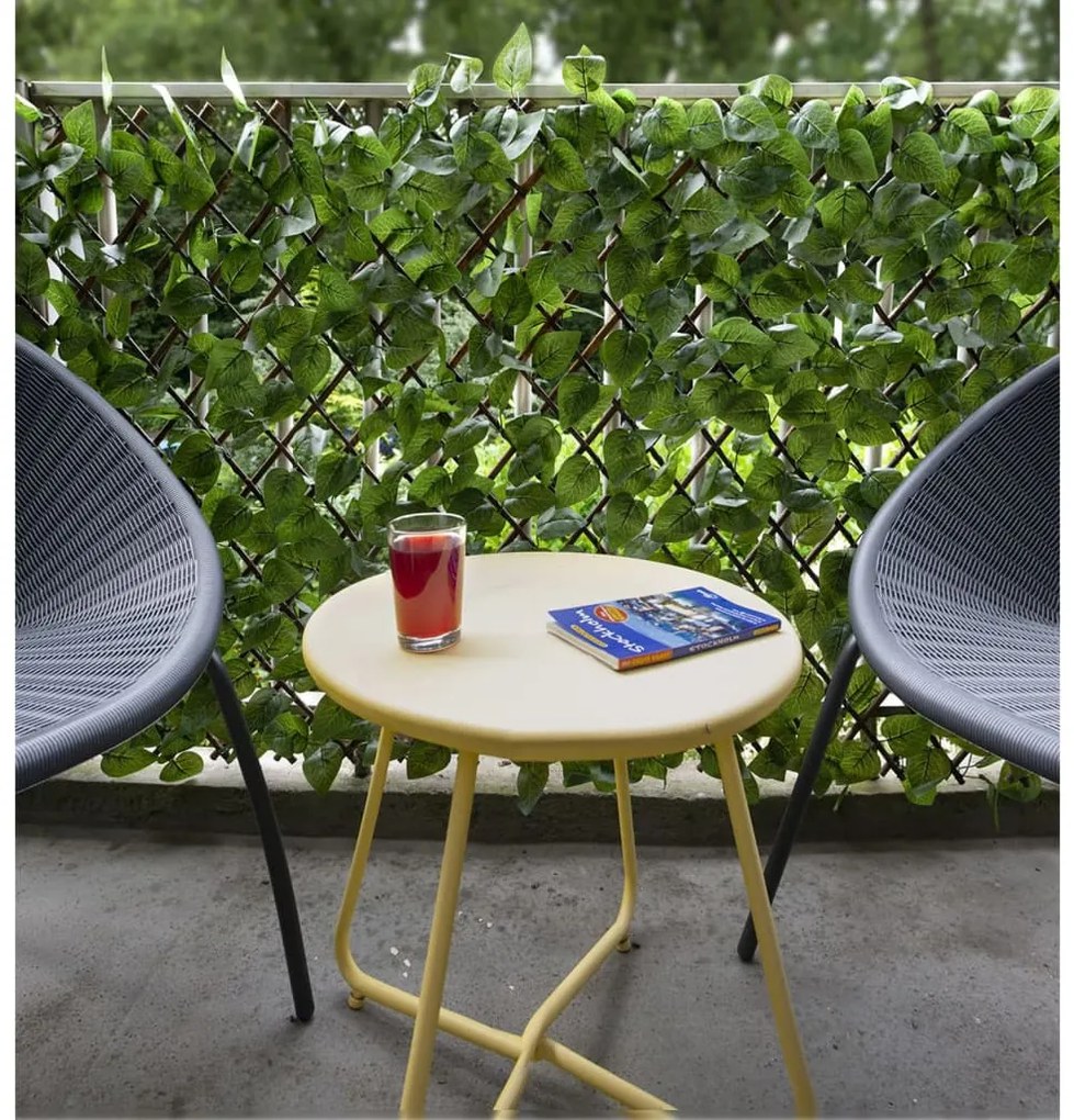442632 Nature Treliça de jardim com loureiro 90x180 cm folhas verdes
