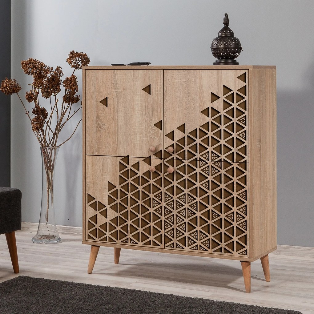 Armário Multiusos Multilux – Carvalho Sonoma – 95x111x36 cm