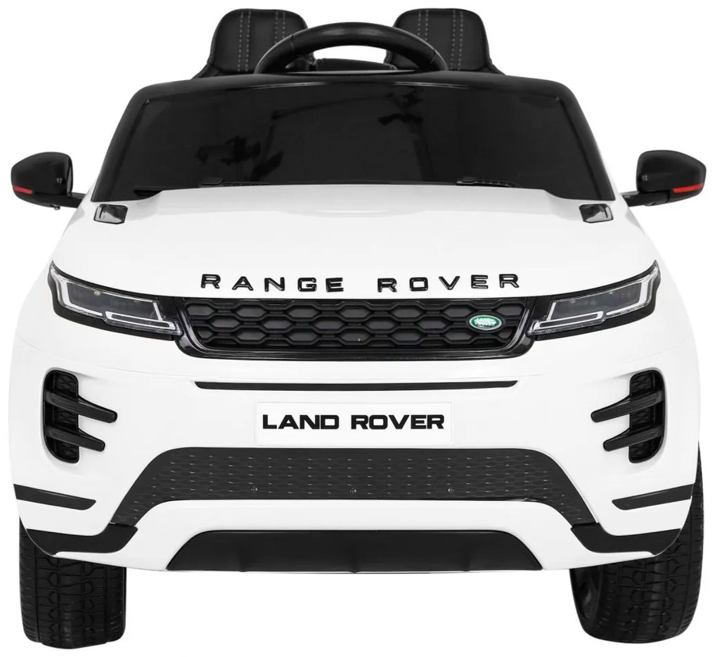 Carro elétrico para Crianças Range Rover Evoque 12V, Rodas Espuma EVA, assento couro ecológico Branco