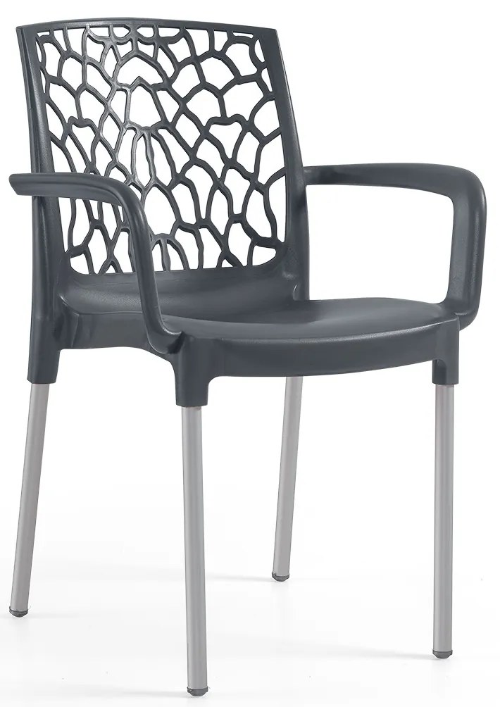 Cadeira Aracna c/ Braço Pack 30 Unid. - Antracite Mr