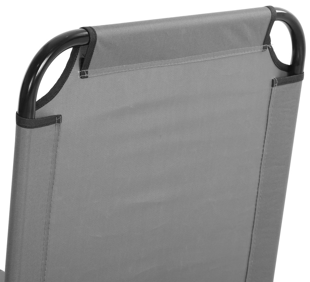 Espreguiçadeira Dobrável Reclinável – Relaxa Pliant – Cinzento – 188x5