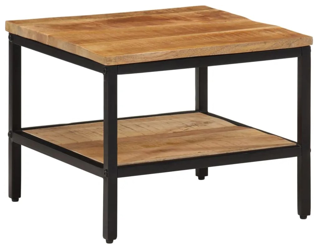Mesa de centro 45x45x35 cm madeira de mangueira áspera maciça