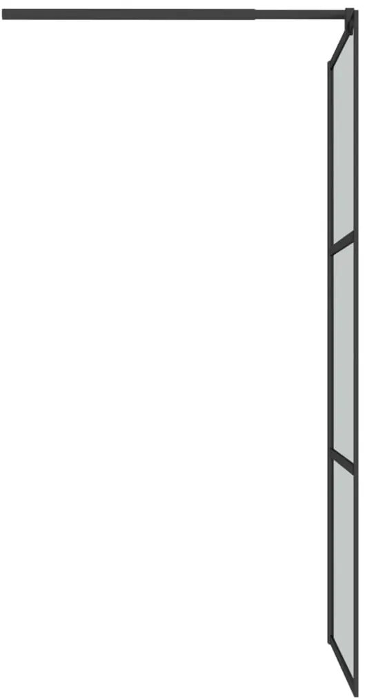 Divisória de chuveiro preto 90x195 cm vidro ESG escuro