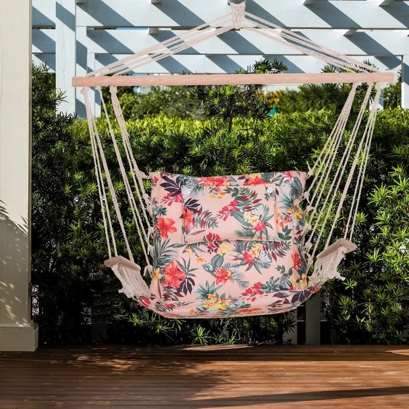 Poltrona Suspensa com Estampado Floral - Design Hippie