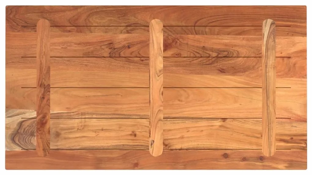 Tampo de mesa retangular 120x50x3,8 cm madeira de acácia maciça