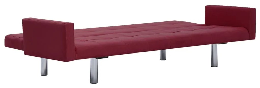 Sofá-Cama Luppin em Tecido - Vermelho Tinto - Design Moderno