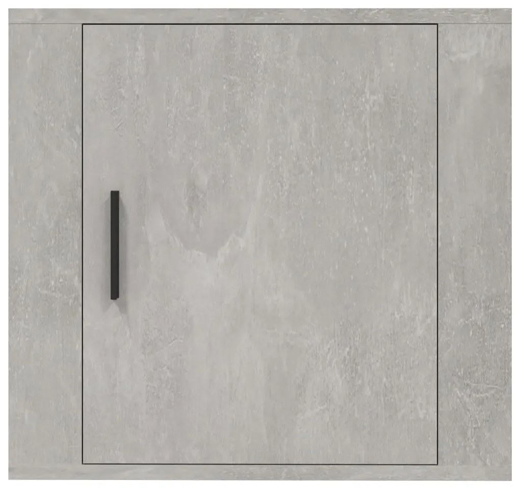 Mesas de cabeceira de parede 2 pcs 50x30x47 cm cinzento cimento