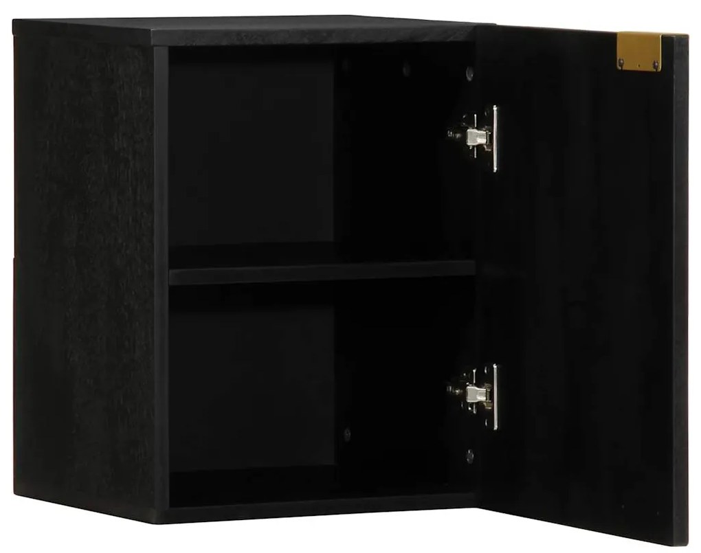 Armário suspenso p/ WC 38x33x48 cm derivados de madeira preto