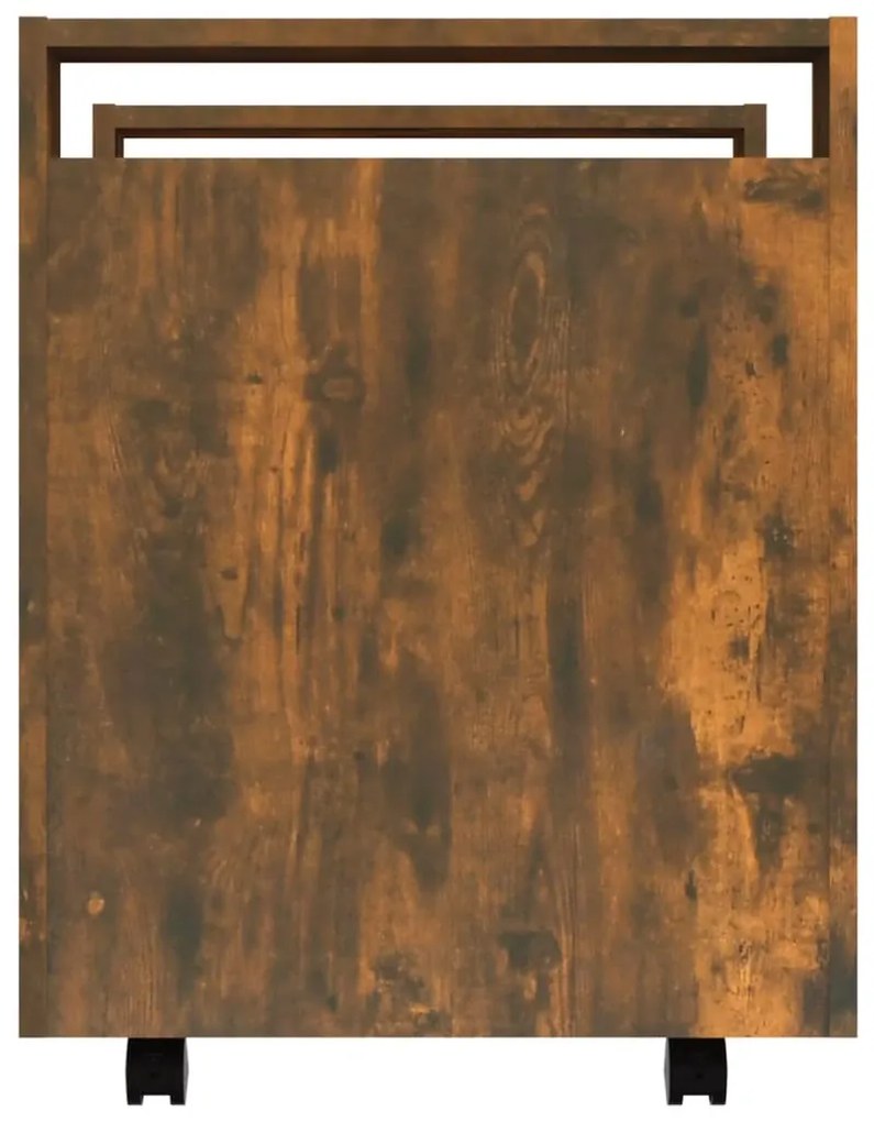 Trólei secretária 60x45x60 cm derivados madeira carvalho fumado