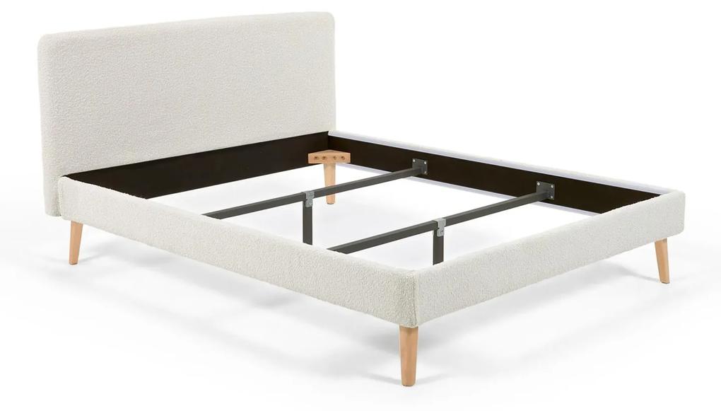 Kave Home - Funda cama Dyla de borrego blanco 160 x 200 cm