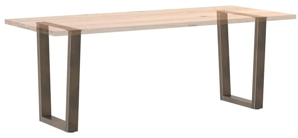 Pés para mesa de jantar em formato de V, 2 peças, aço natural, 60x(72-
