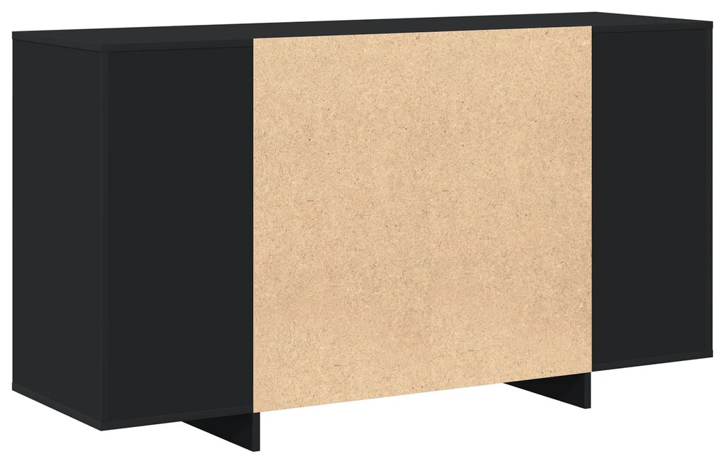 Buffet Preto Preto Madeira Engenheirada 135 x 41 x 75 cm