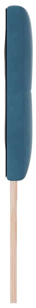 Cabeceira LED vidaXL Almofadada Azul Escuro 90 cm Veludo