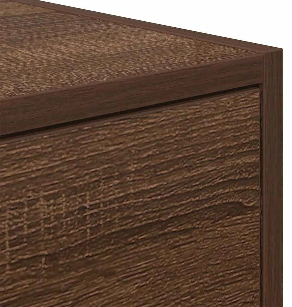 Estante de TV vidaXL Castanho Carvalho 100x31x25,5 cm Madeira de Engen