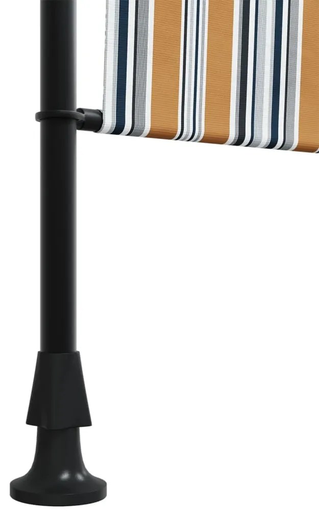 Estore de rolo exterior 120x270 cm tecido/aço amarelo e branco