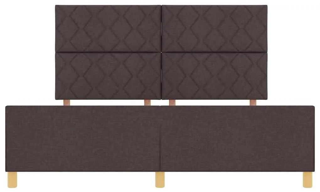 Estrutura de Cama vidaXL Castanho Escuro 180x200 cm em Tecido