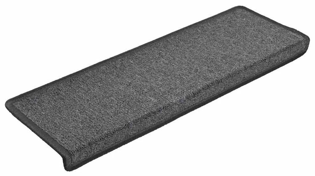 Tapetes de escadas 30 pcs 65x21x4 cm cinza-escuro