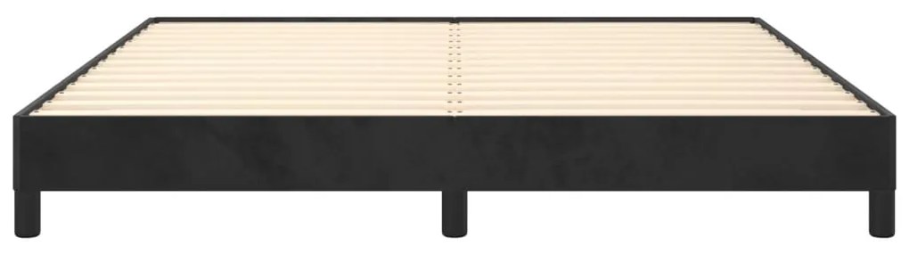 Estrutura de cama sem colchão 180x200 cm veludo preto